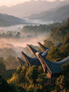 Toraja Sunrise – Indonesia’s Mountain Rice Barns